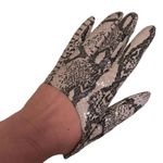 Custom Made Ines Half Scoop Snakeskin Print Leather Gloves Photo 0