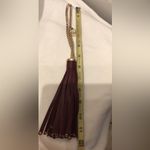 Michael Kors  Deep Chocolate Brown Tassel hang tag with Gold Hardware. Photo 4