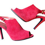 Rebecca Minkoff  Suede‎ Peep Toe Slingback Heels NWOB Sz11 Photo 0