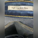 Wrangler High Rise Kick Flare Jeans Size 2 Raw Hem Stretch boho western Photo 6