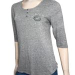 Junk Food Women’s Size L Heather Gray NY Jets Football 3/4 Sleeve T Photo 2