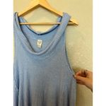 Free People We the  Blue Sleeveless Waffle Knit Thermal Tank Top Large Photo 4