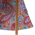 MSK Medium Paisley Print Dress w gold circle hardware on chest boho chic summer Photo 10
