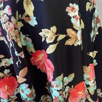 Midnight Doll Floral Black Skirt zips in back small size Photo 1