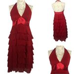 Amanda Smith  rsexy formal ed halter neck tiered long dress size 10 Photo 1