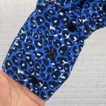 ZARA Blue Leopard Print Oversized Top Size S Photo 8