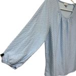 J.Crew  Clip Dot Poet Sleeve Scoop Neck Top Baby Blue Photo 2