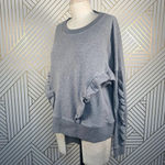 Madewell Mile(s) by‎  Gray Ruffle Sweatshirt Top Photo 5