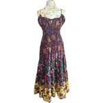 Anthropologie NWT Josephine Smocked Drop Waist Maxi Dress sz L Petite Floral Photo 4