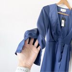 Sachin + Babi Daria Satin Mini Dress in Washed Indigo Photo 3