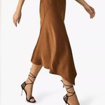 Reiss Aspen Satin Slip Skirt in Cinnamon Brown Size 10 Photo 0