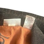 Chico's  1 Black Textured Blazer Jacket Silk Lining Bamboo Chinese Size M Brown Photo 4