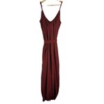 Storia Jumpsuit Womens L Rust Belted Baggy Sleeveless V-Neck Boho Indie Hippie Photo 4