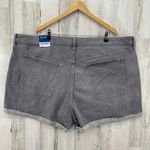 Old Navy O.G. Straight Jean Shorts Women 28 Gray High Rise Rolled Hem Distressed Photo 4