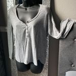 Victoria's Secret Victoria’s Secret Gray Long-sleeve Baggy Pajama Top Small Photo 0