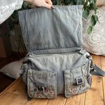 Free People  Floral Embroidered Canvas Messenger Bag Photo 5