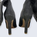 Joie  Bentlee Dark Gray Suede Over The Knee Zip 4.25" Thick Heeled Boots 37 7 Photo 4