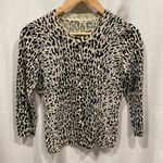 J.Crew Adorable merino wool leopard print 3/4 sleeve cardigan sweater button front Photo 0