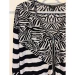 cupio  Zebra Print Cardigan Sweater Long Sleeve Black‎ White Medium Photo 1