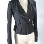 Forever 21 Black Moto Jacket Joan Jett Style Size Medium Edgy Punk Goth Photo 3