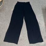 Tadashi Shoji Tadashi Shoji Chiffon Panel Palazzo Wide Leg Sheer Pants Black 10 Photo 2