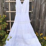 NAOO Nation AK Outfits Womens Dress Maxi White 100% Cotton Sleeveless M/L Size M Photo 0