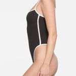 SKIMS Fits Everybody Women's Black Contrast Trim Scoop Neck Bodysuit L NWT Photo 2