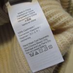 J.Crew NWT Cashmere Ribbed Crewneck Sweatshirt in Pearl Oyster Ash Stripe L Photo 4