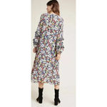 Anthropologie Lily and Lionel Rina Floral Zebra Silk Dress size medium Photo 5