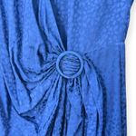 Parker | 10 | Linda Cheetah-Print Faux-Wrap Dress Short Silk Mini Cobalt Blue Photo 3