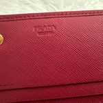 Prada ‎ Saffiano Bow Pink Continental Snap Wallet Photo 7
