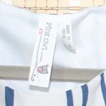 Blue and White Sleeveless Pink Owl Dress Photo 3