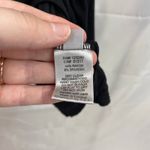 Michael Lauren women's black ribbed Amos oversized Henley cropped sleeve shirt S Photo 4