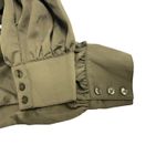 Just Fab Olive Green Button Front Bow Neck Long Sleeve Maxi Dress Womens XL Photo 4