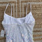 Windsor  White Iridescent Sequin Fringe Mini Dress Size Small NWT Party Photo 5