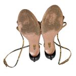 Aquazzura Carolyne Snakeskin Sandals Women’s Size 9 Yellow Strappy Heel Flawed Photo 5