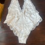 VINTAGE TEDDY BODYSUIT LINGERIE Dara Jane white Lace 80s Blue Size M Photo 6