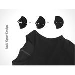 Popilush Black Ribbed Shapwear Modal Tummy Control Midi Dress Small/Medium Black Photo 8