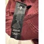 7 For All Mankind Women's Burgundy Cargo Skinny Jeans Size 27 Photo 7
