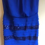 Aidan Mattox  size 0 retro blue sequin dress Photo 3