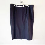 Ann Taylor  Navy Cotton Pencil Skirt 14‎ Tall Career Photo 1