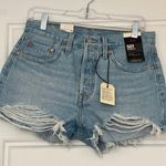 Levi’s New  501 Distressed High-Waisted Shorts Photo 0