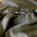 ZARA  Woman’s Ruched Skirt Satin Effect Dress Black Size Small Photo 7