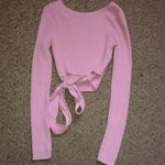 Hollister Baby Pink Tie-Back Cropped Sweater  Photo 0