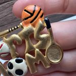 Sports Mom Brooch Pin Gold Tone Signed Tona Photo 8