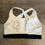 Nike  Dri Fit Strappy White & Black Sports Bra with Adjustable Straps Medium Photo 3