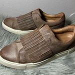 Frye Ivy Gore Distressed Leather Slip-On Sneakers Brown Size 8.5 Photo 1