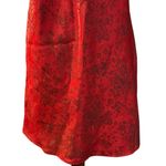 Vintage 90s Y2K Sostanza Slip Dress Red Black Floral Velvet Straps Chemise L Size L Photo 2