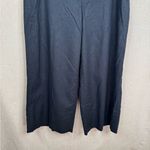 Vince Women's Wide Leg Flat Front Ankle Pants Black Size 8 Casual Side Zip Photo 2