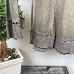 POL  Tan Ribbed Long sleeve Ruffle Trim Tee T Shirt M Photo 3